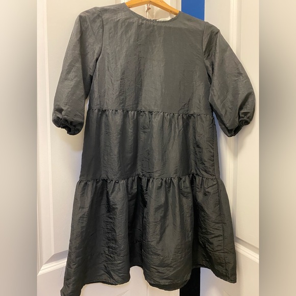 H&M Other - H&M Black Tiered Puff-Sleeve Dress for Girls